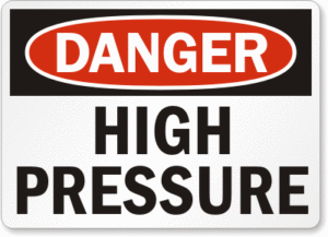 high pressure sign
